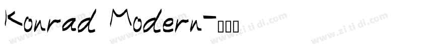 Konrad Modern字体转换